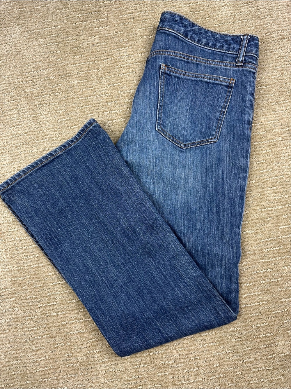 Y2K Gap Curvy Low Rise Bootcut Flare Jeans Blue Denim Cyber Grunge Punk 10 Long
